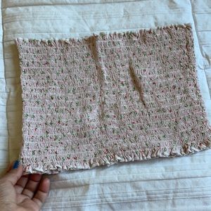 Brandy Melville stretchy floral tube top one size